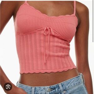 Aritzia Wilfred soloist tank in peach